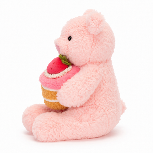 Strawberry Pink Bear Plush Toy