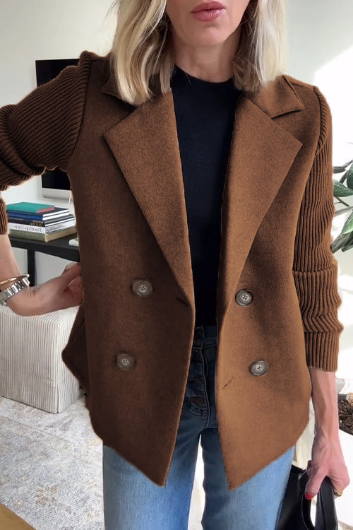 Elegant knit-sleeve everyday blazer for women | Sorelle