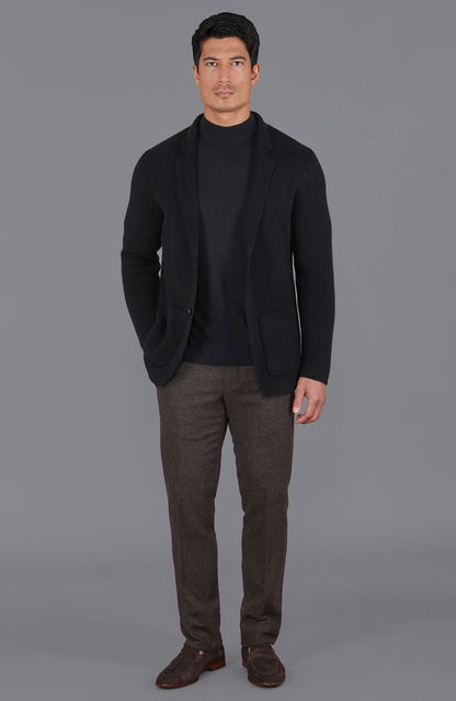 Mens Midweight Lambswool Knitted Blazer