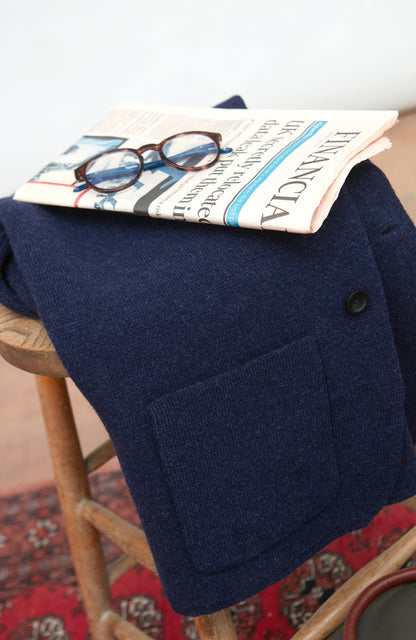 Mens Midweight Lambswool Knitted Blazer