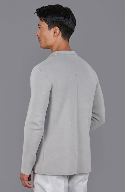 Mens Lightweight Mercerised Cotton Knitted Blazer