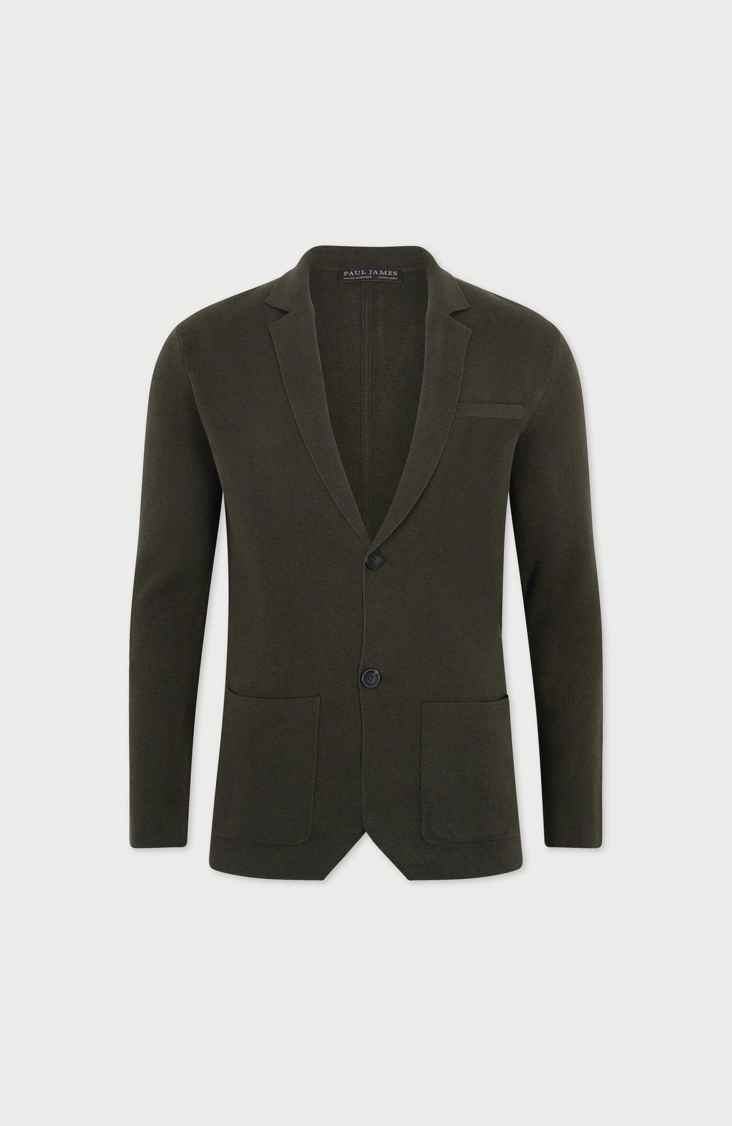 Mens Lightweight Organic Cotton Linen Knitted Blazer