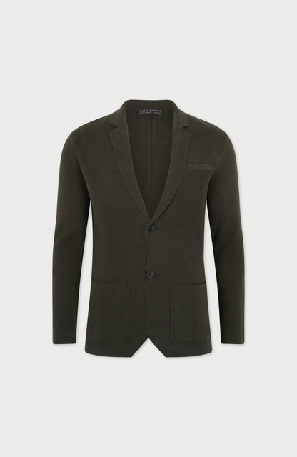 Mens Lightweight Organic Cotton Linen Knitted Blazer