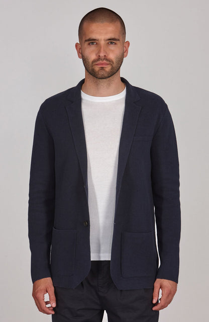 Mens Lightweight Organic Cotton Linen Knitted Blazer