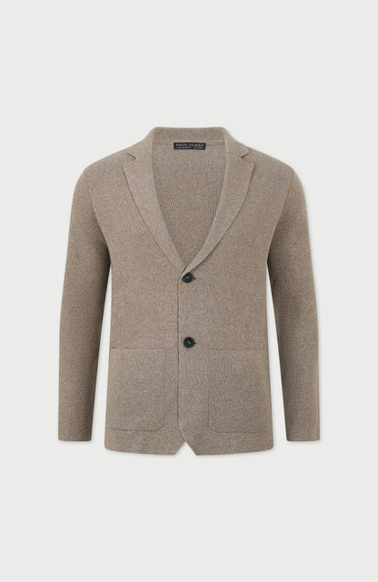 Mens Lightweight Jaspe Cotton Knitted Blazer