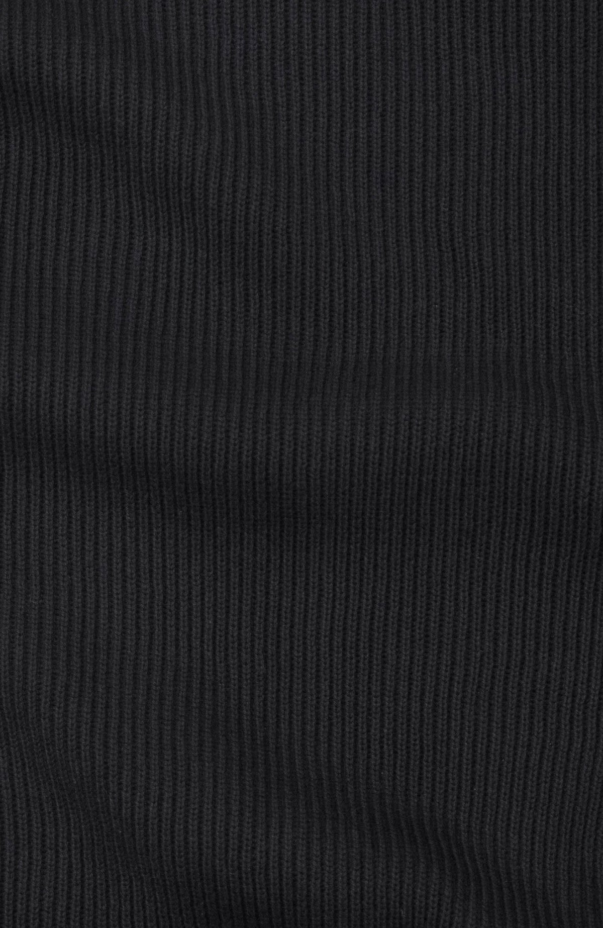 Mens Midweight Cotton Ribbed High Crew Neck Jumper