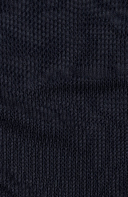 Mens Midweight Cotton Ribbed Crew Neck Jumper