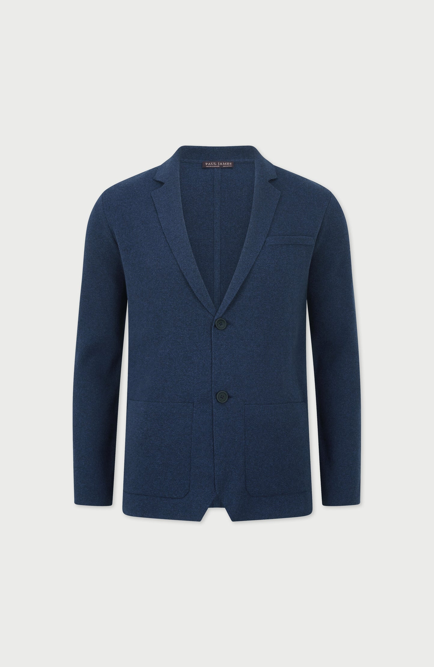 Mens Lightweight Jaspe Cotton Knitted Blazer