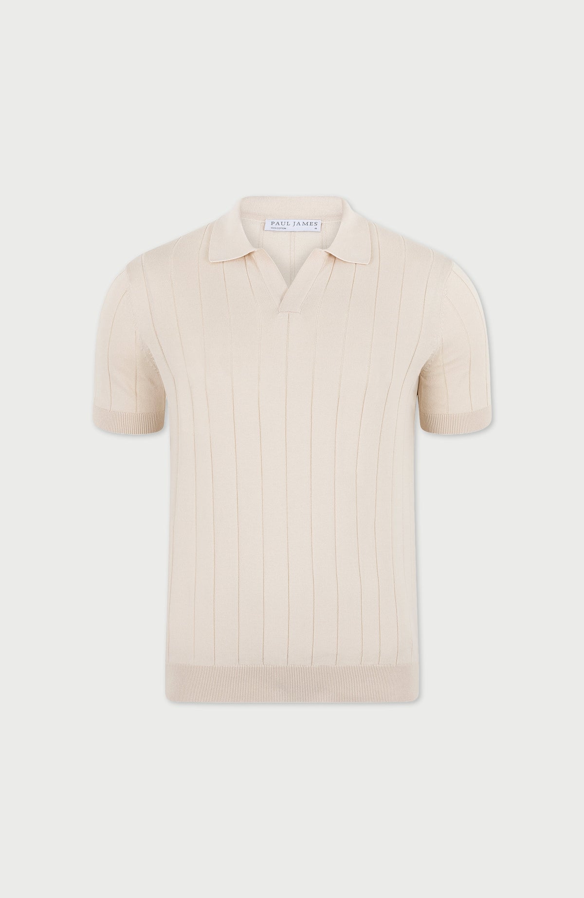 Mens Ultra Fine Cotton Selection Knit Buttonless Polo Shirt