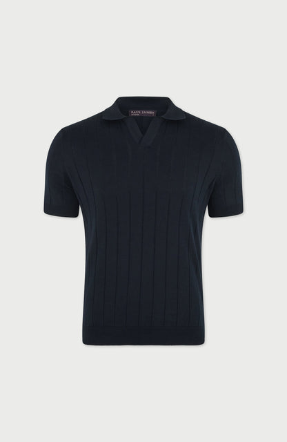 Mens Ultra Fine Cotton Selection Knit Buttonless Polo Shirt