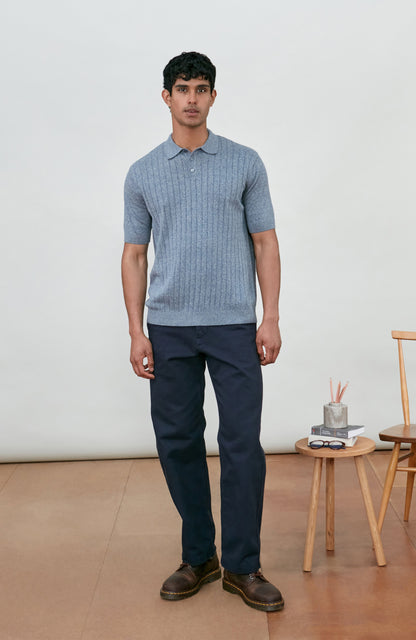 Mens Ultra Fine Cotton Selection Knit Polo Shirt