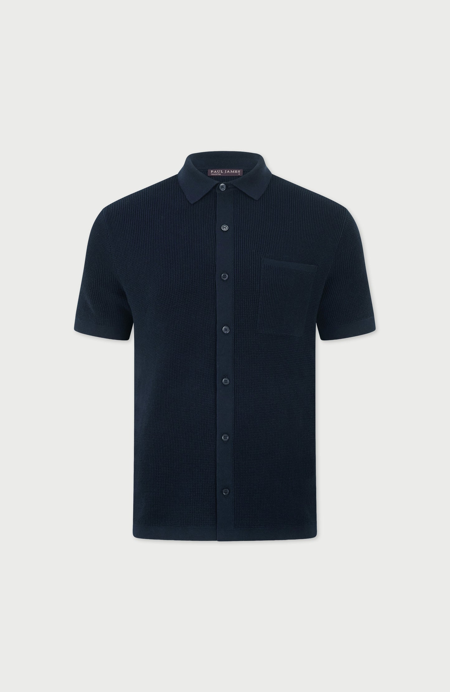 Mens Lightweight Cotton Waffle Knit Shirt