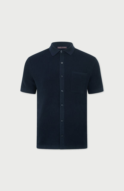 Mens Lightweight Cotton Waffle Knit Shirt