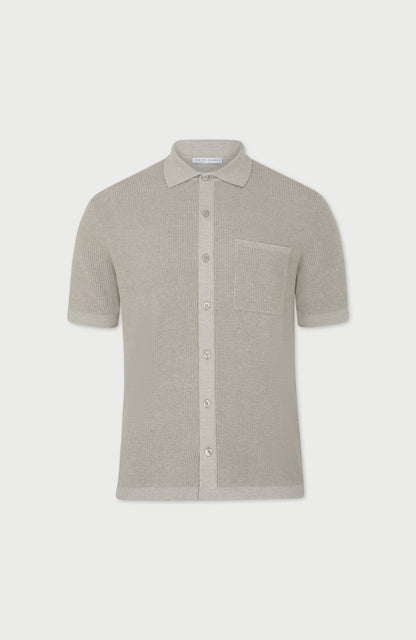 Mens Lightweight Cotton Waffle Knit Shirt