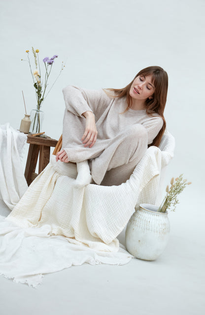 Womens Lambswool Drop Shoulder Jumper