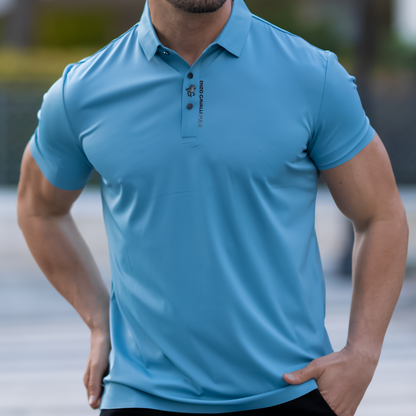 Cavaliere Men's Short Sleeve Polo Shirt – Breathable Slim Fit