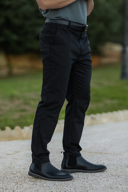 Legato Men's Tailored Pants – Stretch Smart Casual Trousers