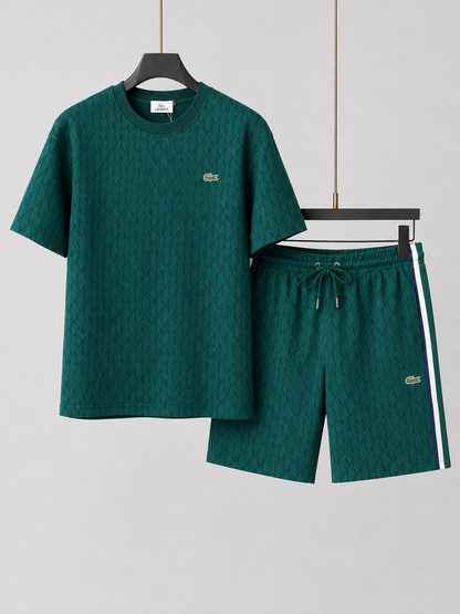 Green Cotton T-Shirt & Shorts Set