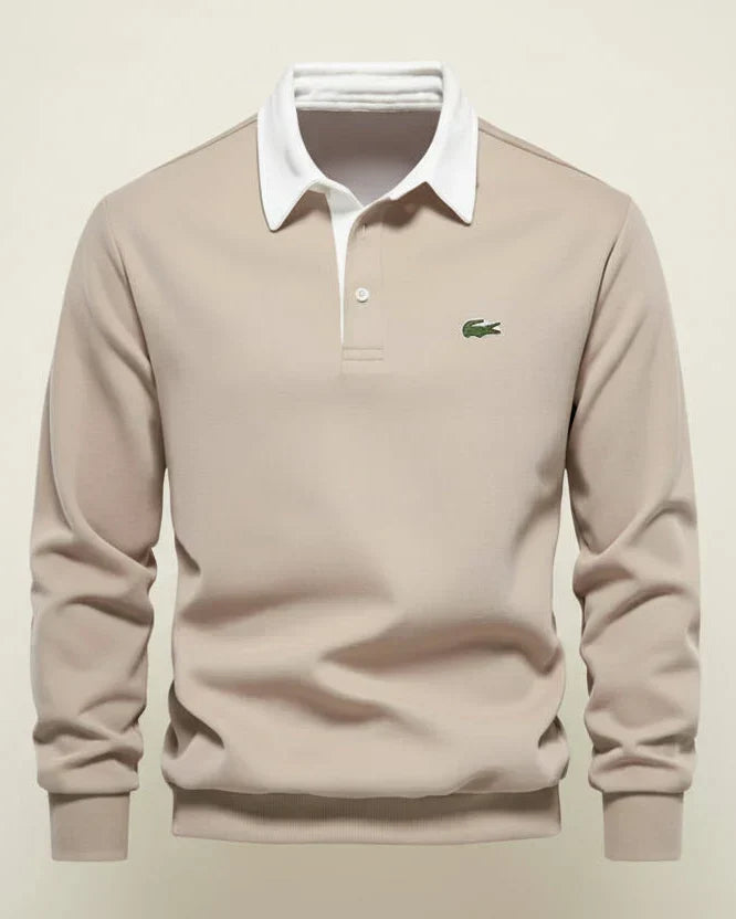 LC Refined Long-Sleeve Polo Fleece