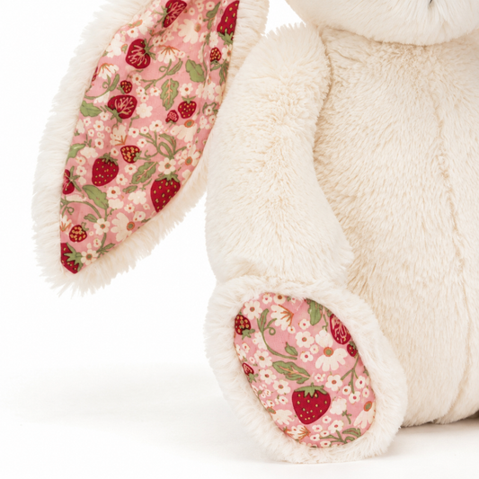 White Floral Bonnie Rabbit Plush Toy – 31cm