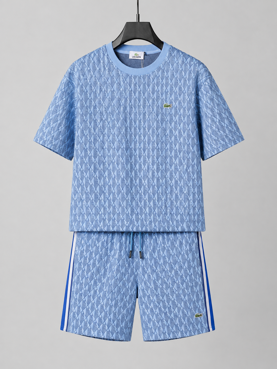 Light Blue Cotton T-Shirt & Shorts Set