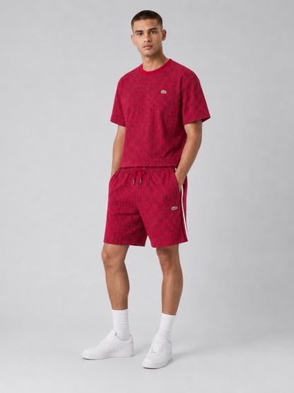Red Cotton T-Shirt & Shorts Set