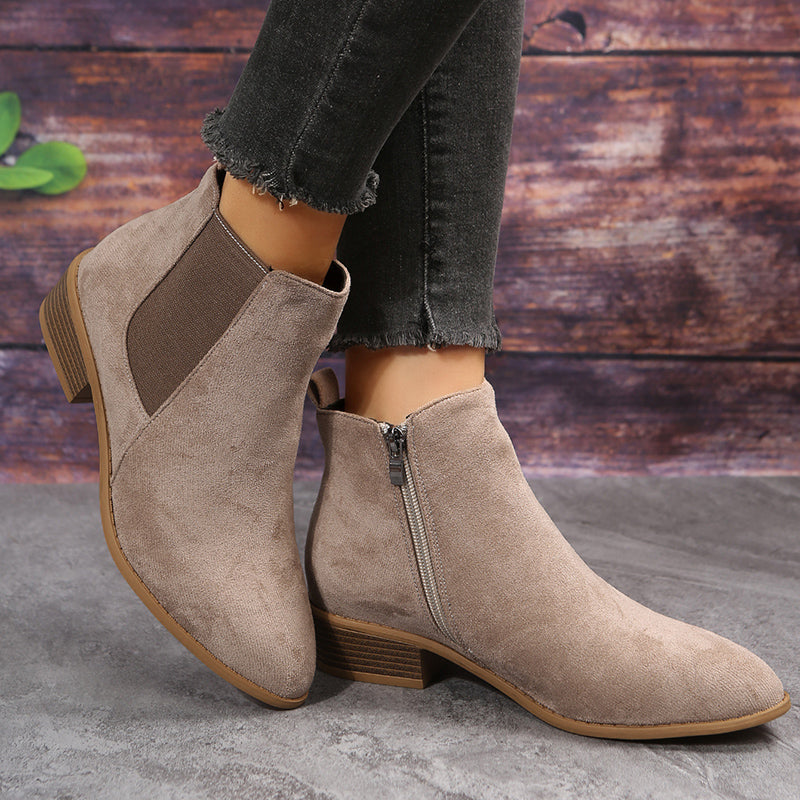 Sorelle | Women's Pointed Toe Chelsea Boots with Low Block Heel