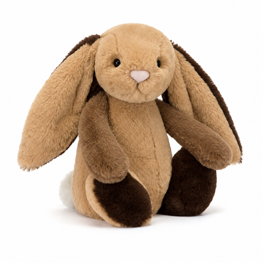 Patchwork Brown Bonnie Rabbit Plush Toy – 31cm