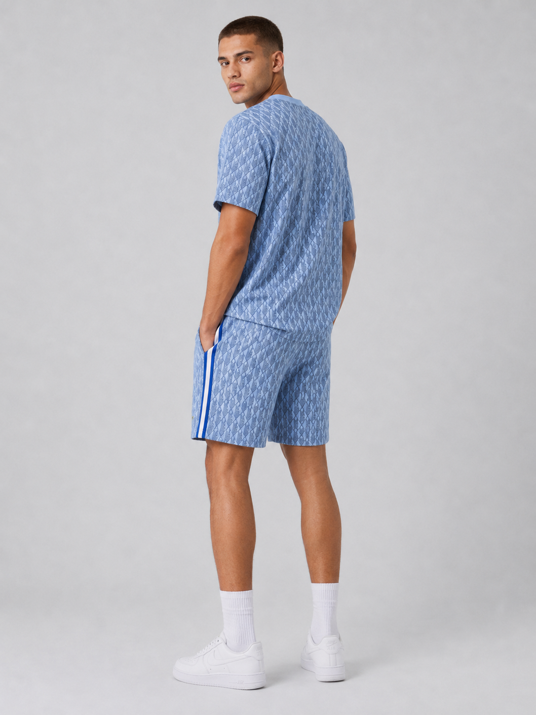 Light Blue Cotton T-Shirt & Shorts Set