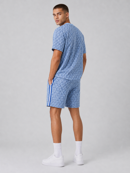 Light Blue Cotton T-Shirt & Shorts Set