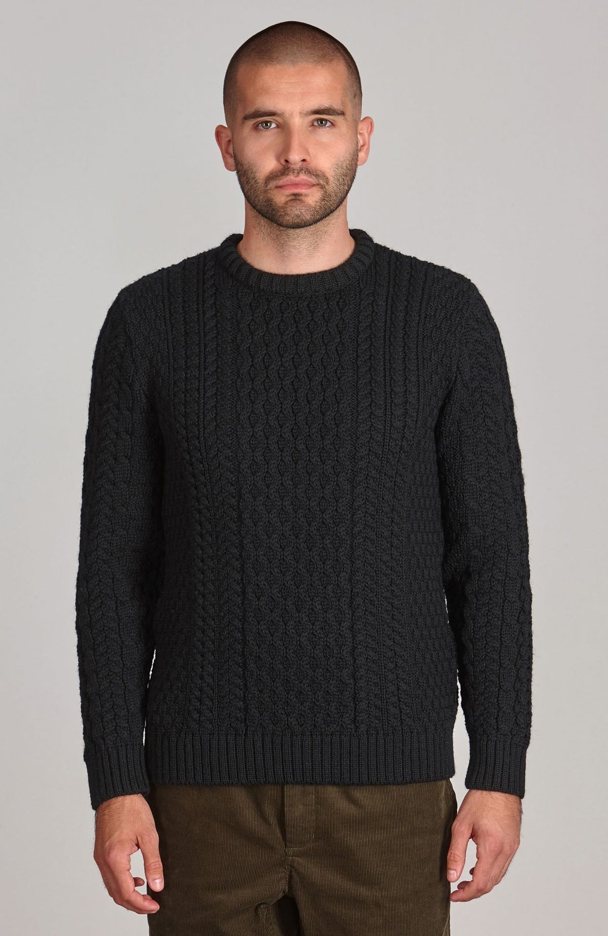 Mens Fisherman's British Wool Cable Jumper