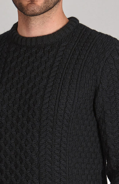 Mens Fisherman's British Wool Cable Jumper