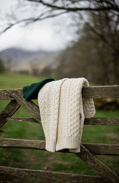 Mens Fisherman's British Wool Cable Jumper