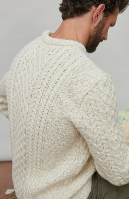 Mens Fisherman's British Wool Cable Jumper
