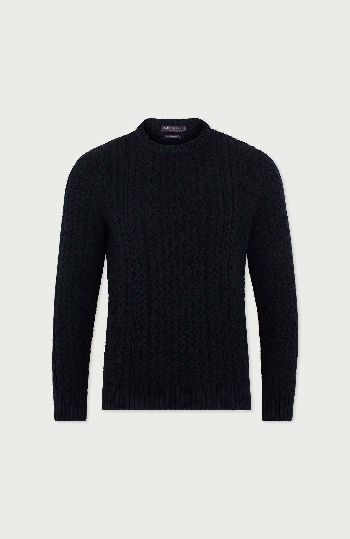 Mens Fisherman's British Wool Cable Jumper