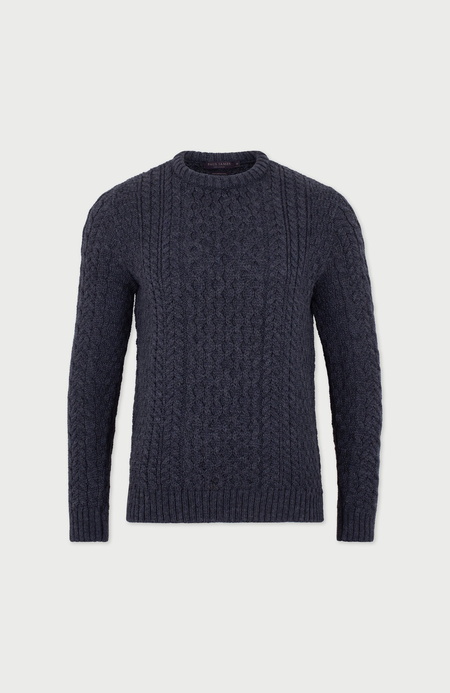 Mens Fisherman's British Wool Cable Jumper