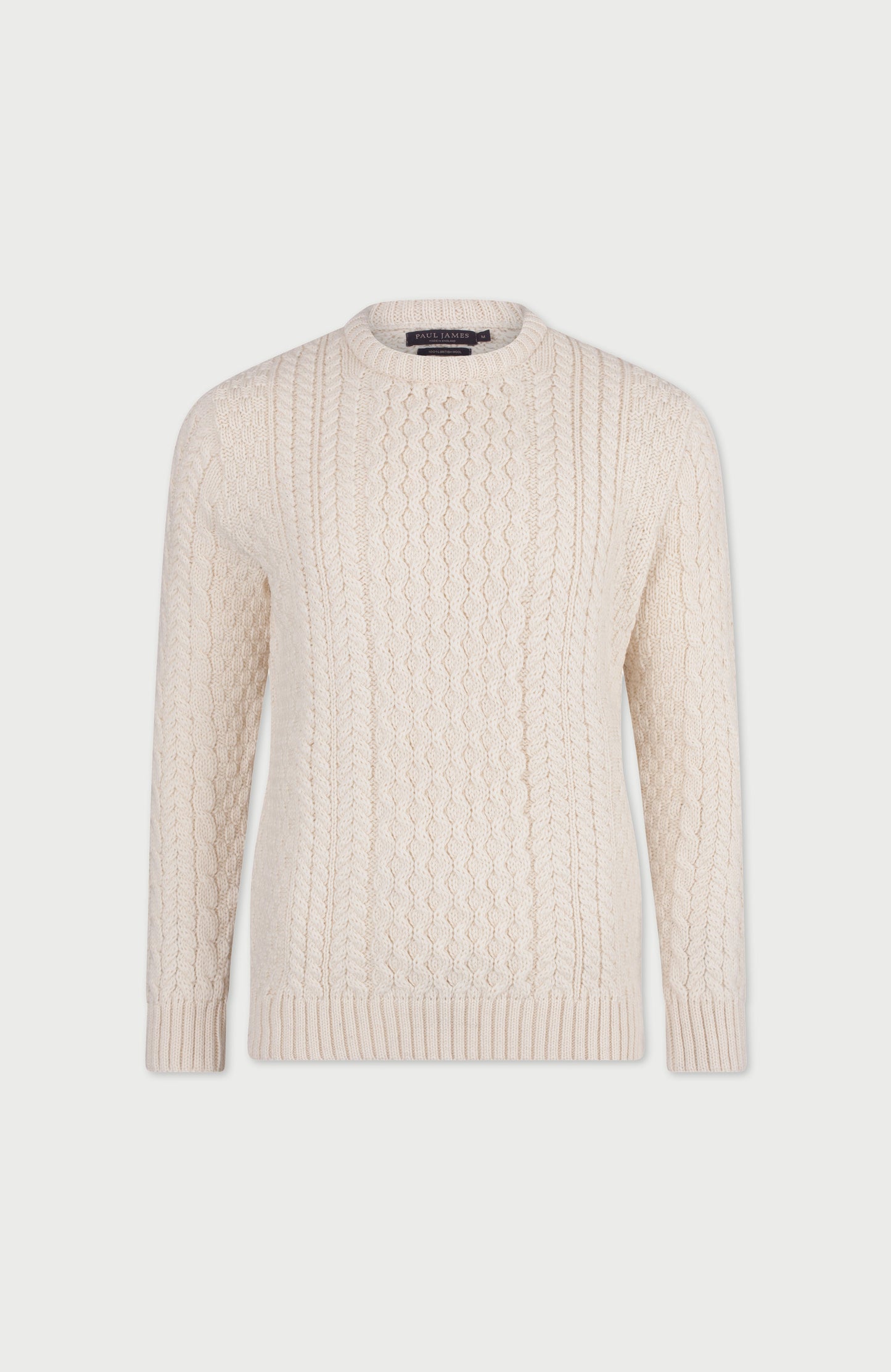Mens Fisherman's British Wool Cable Jumper