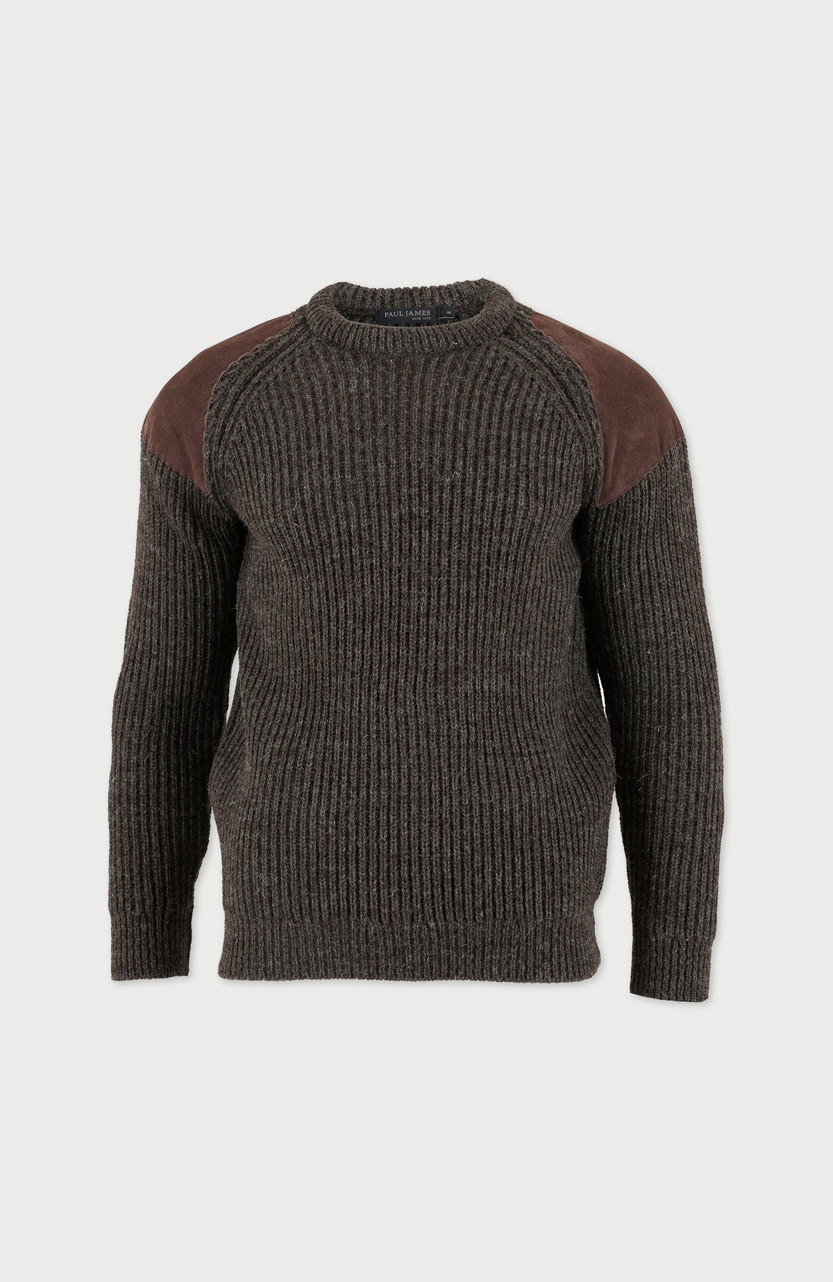 Mens Chunky British Wool Ribbed Shooting Jumper