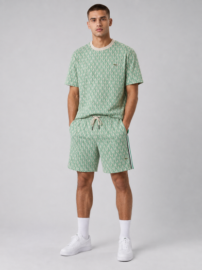 Green Cotton T-Shirt & Shorts Set