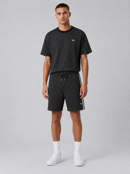 Black Cotton T-Shirt & Shorts Set