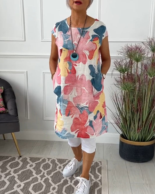 Casual relaxed floral everyday dress for women | Ingrid