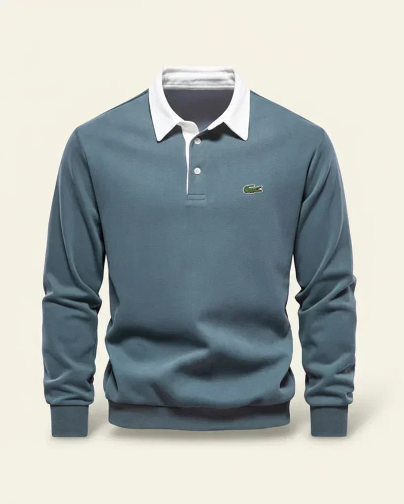 LC Refined Long-Sleeve Polo Fleece