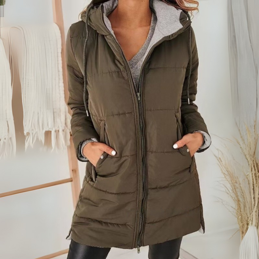 Casual hooded puffer everyday jacket for women | Yila