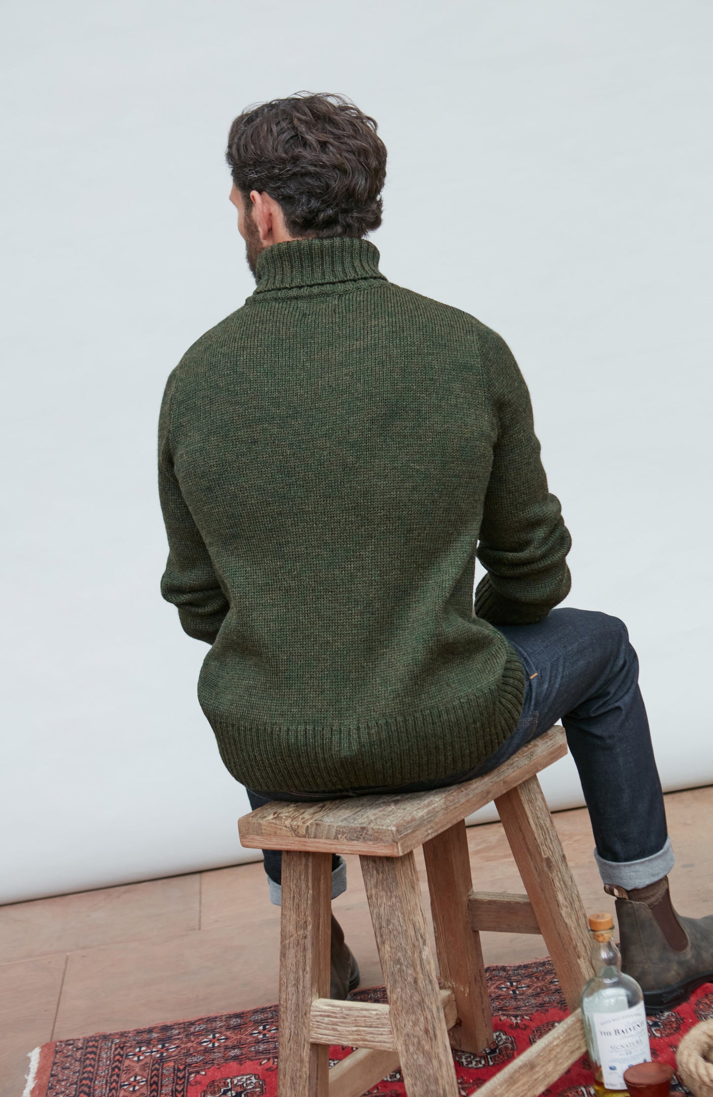 The Fitted Submariner - Roll Neck Merino Wool Jumper