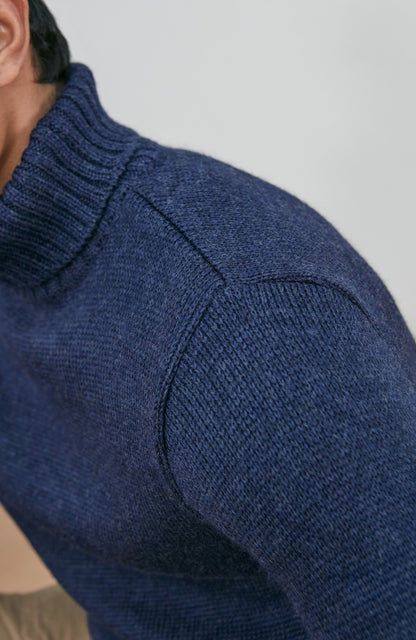 The Fitted Submariner - Roll Neck Merino Wool Jumper