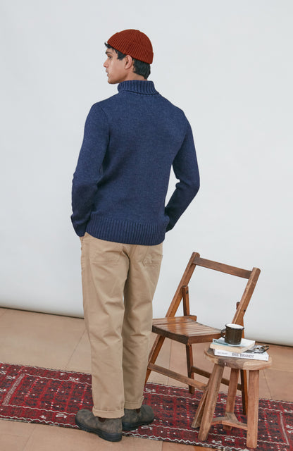 The Fitted Submariner - Roll Neck Merino Wool Jumper