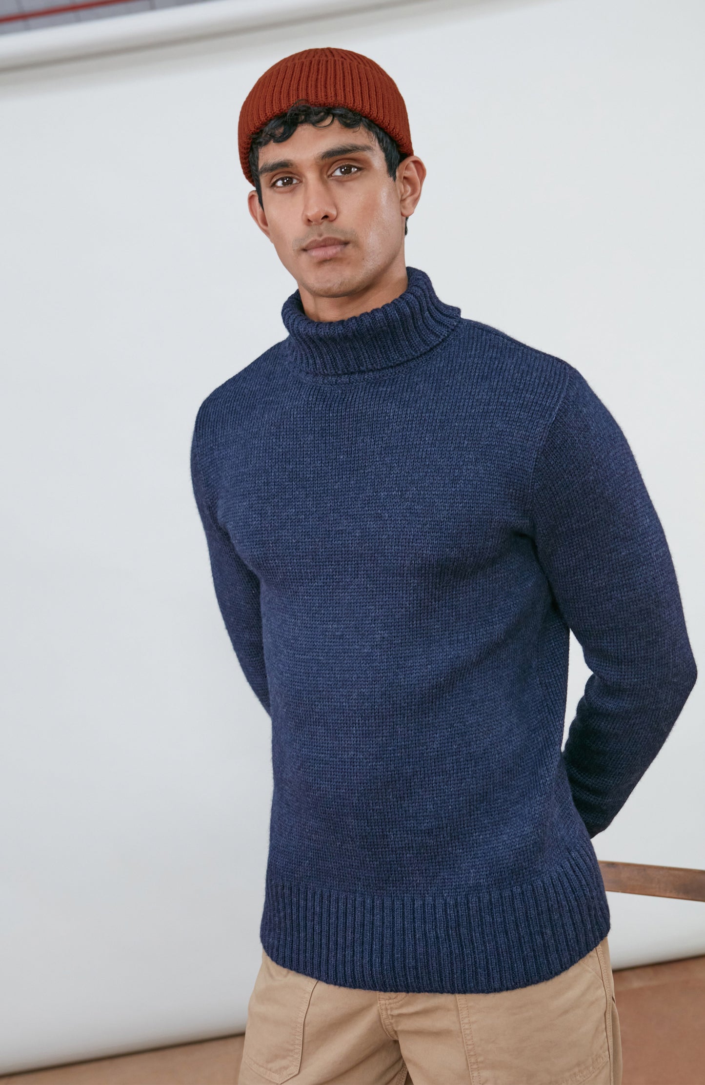 The Fitted Submariner - Roll Neck Merino Wool Jumper