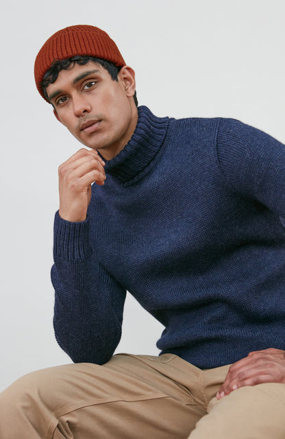 The Fitted Submariner - Roll Neck Merino Wool Jumper