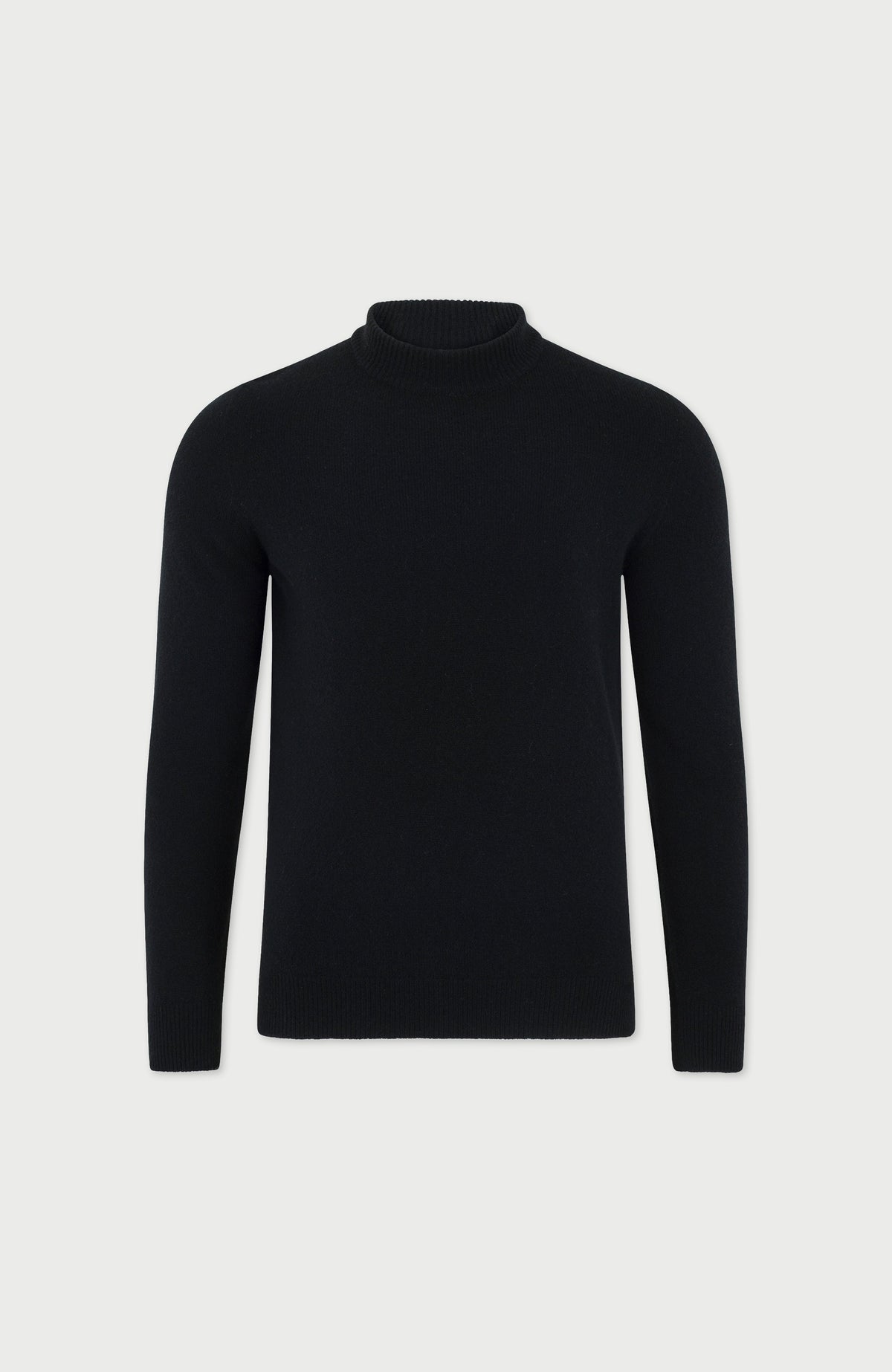 Mens Lambswool Mock Turtle Neck Jumper