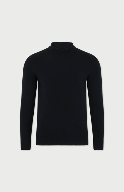 Mens Lambswool Mock Turtle Neck Jumper